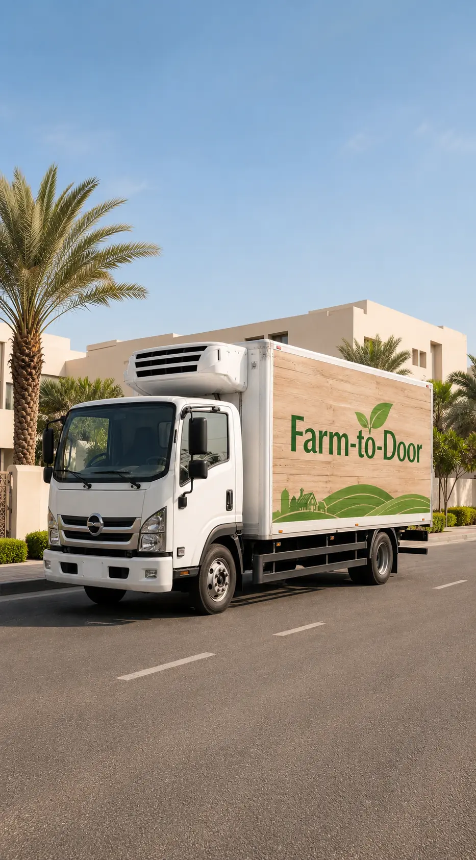 Dubai truck branding service designing and installing custom advertising wraps on delivery trucks