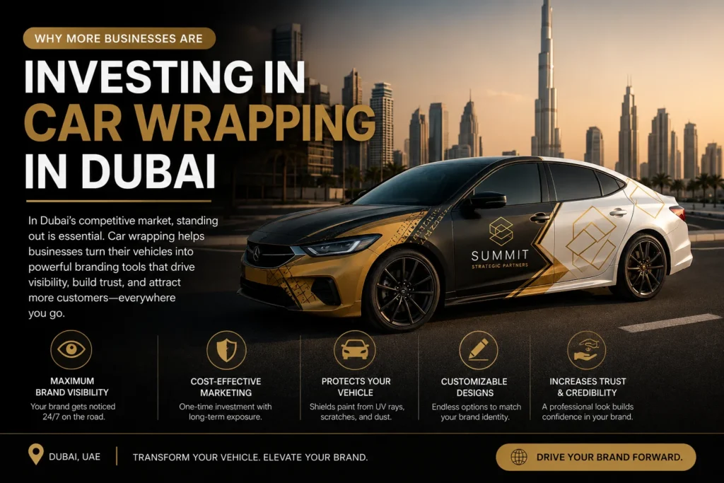 Car wrapping in Dubai helps businesses increase brand visibility