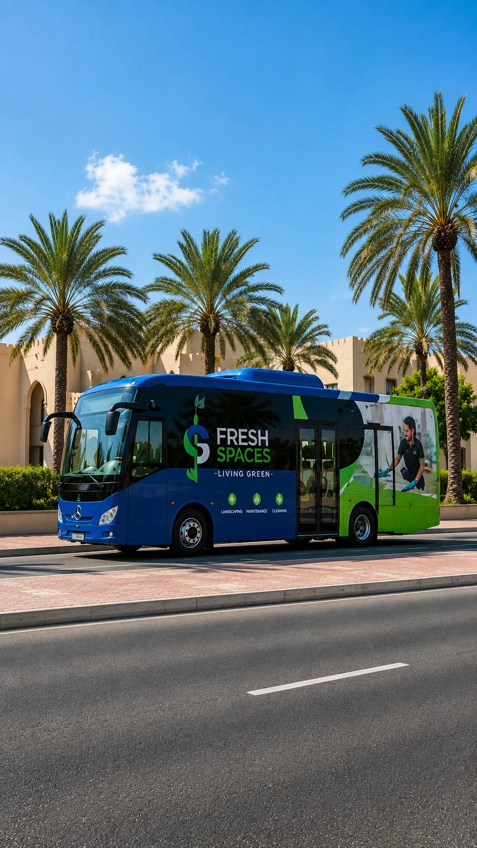 bus branding service in Dubai for commercial advertising campaigns